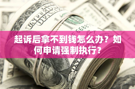 武汉起诉后拿不到钱怎么办？如何申请强制执行？