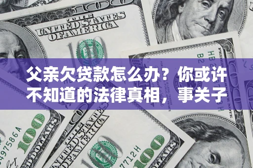武汉父亲欠贷款怎么办？你或许不知道的法律真相，事关子女未来