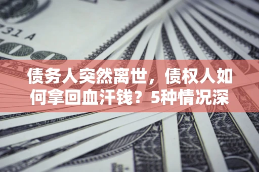 武汉债务人突然离世，债权人如何拿回血汗钱？5种情况深度解析