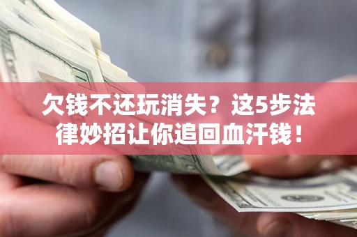 武汉欠钱不还玩消失？这5步法律妙招让你追回血汗钱！